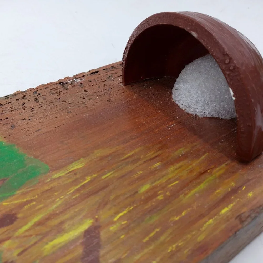 Duck Folk Art Barnwood Wall Pocket Plant Holder Handpainted Mallard OOAK 16 Inch